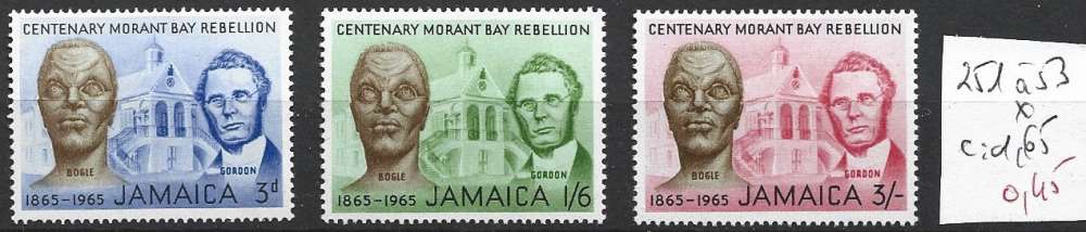 JAMAÏQUE 251 à 253 * côte 1.65 €