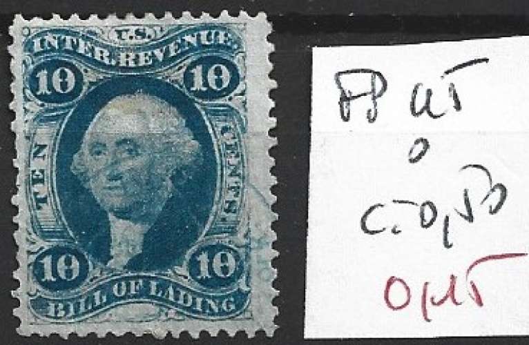 ETATS UNIS FISCAUX POSTAUX 45 oblitéré côte 0.50 €