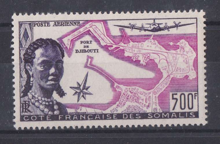 COTES DES SOMALIS   Y/T  PA n° 25    neuf **   1956