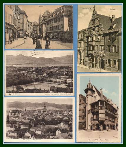 Lot 5 CPA  COLMAR (68) 4 non écrites 1 voy