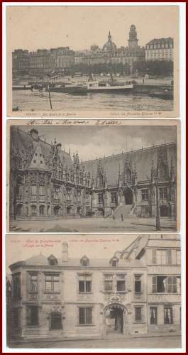 Lot 11 CPA Précurseurs ROUEN (76) voy et non