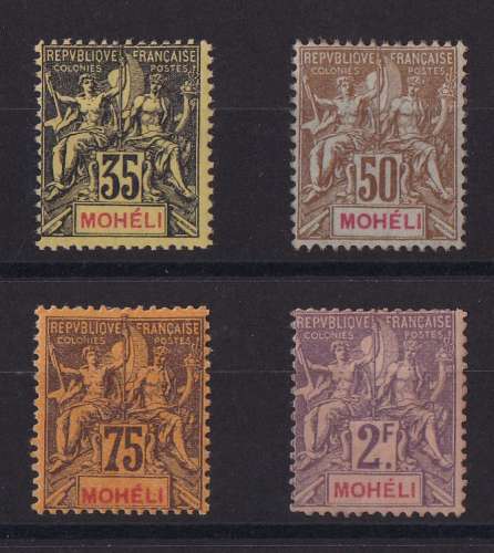MOHELI   Y/T  n° 9-12-13-15   neuf *    1906