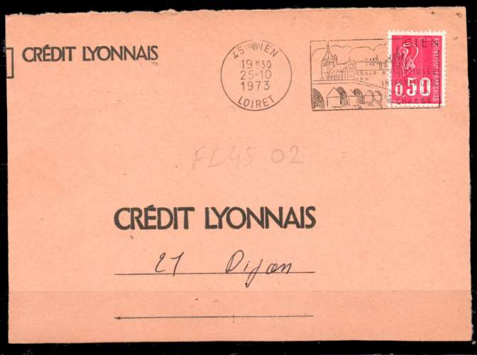 Dept 45 (Loiret) GIEN 1973 > FD illustrée  gandon 0,50