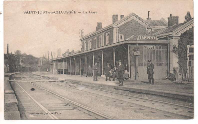 cpa  60 Saint-Just-en-Chaussée   La Gare