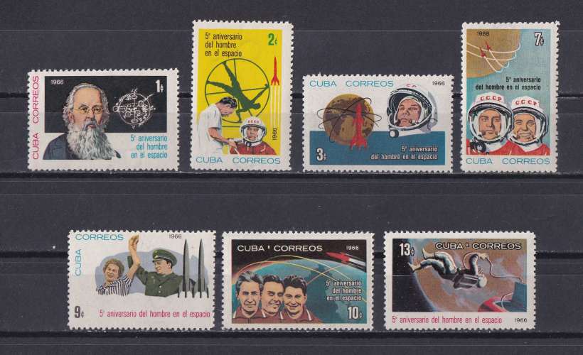 CUBA   Y/T  n° 975/981   neuf **  1966