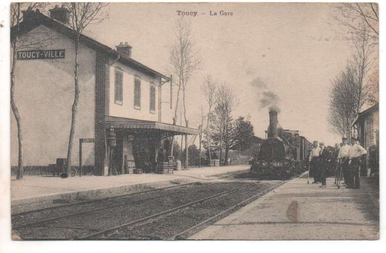 cpa  89 Toucy La Gare ( Train )