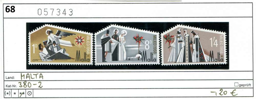 Malte 1968 - Michel 380-382 - ** neuf mnh postfris