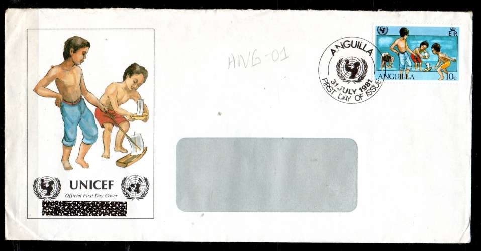 Anguilla FDC UNICEF enfants 1981