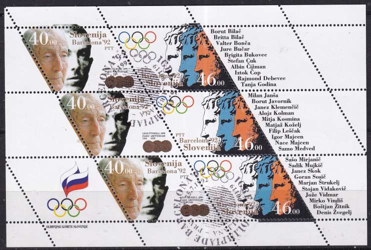 slovénie ... feuillet n° 27/28  obliteré ... 1992
