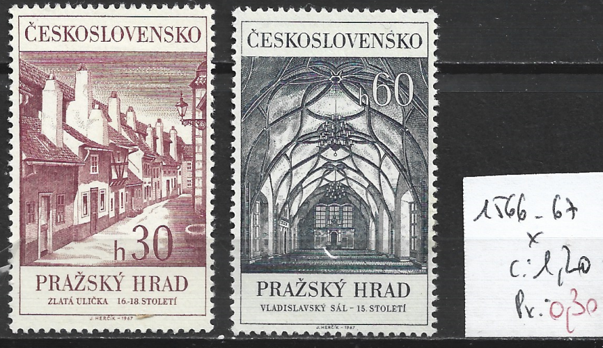 TCHECOSLOVAQUIE 1566-67 * côte 1.20 €