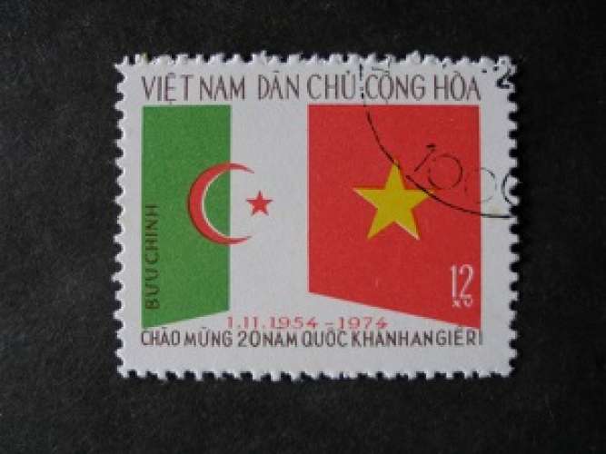 Vietnam 1975 - 20 Ans de la République Algérienne  - Oblitéré