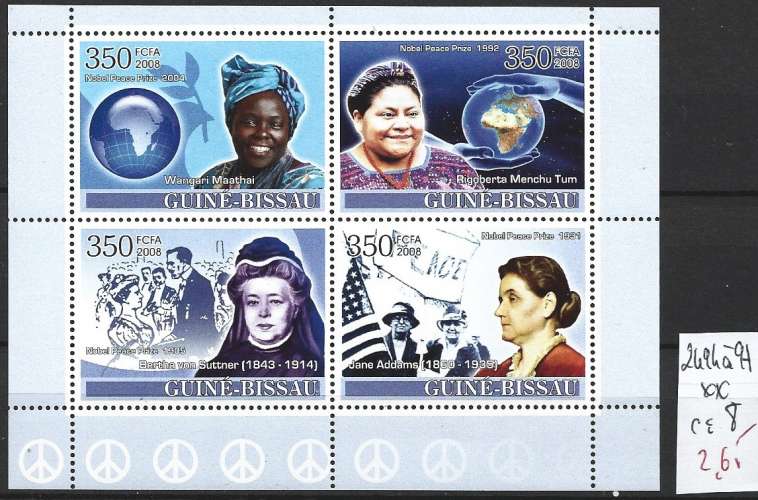 GUINEE-BISSAU 2494 à 2497 ** côte 8 €