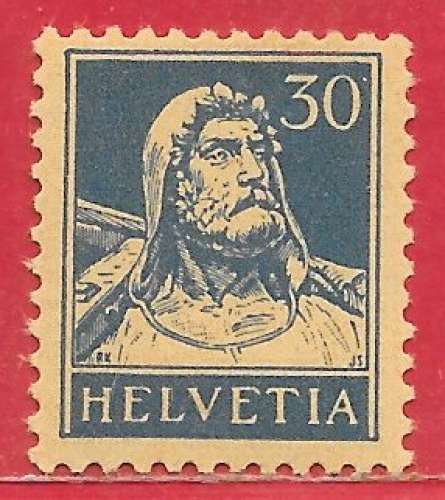 Suisse n°205 30c Tell bleu sur chamois 1924-27 **