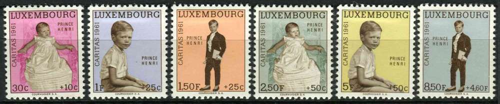 LUXEMBOURG 1961 NEUF* charnière N° 603 à 608