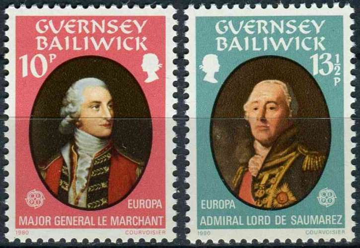 GUERNESEY 1980 NEUF** MNH N° 199 200 europa