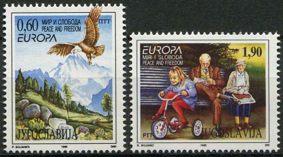 YOUGOSLAVIE 1995 NEUF** MNH N° 2572 2573 europa