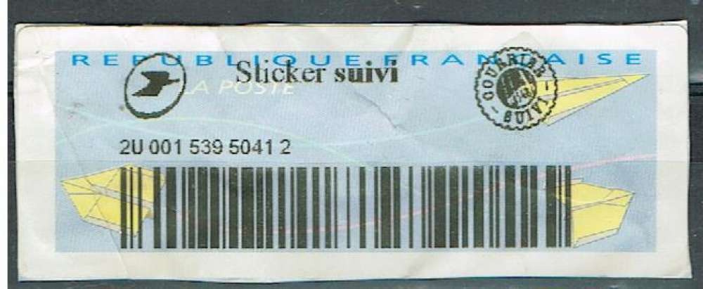 FRANCE  - VIGNETTE DE DISTRIBUTEUR STICKER SUIVI.