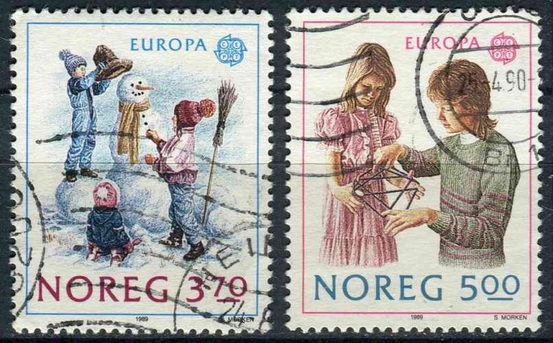 NORVEGE 1989 OBLITERE N° 976 977 europa