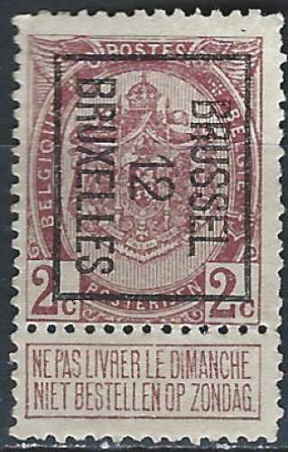 Belgique - 1912-15 - Bel n° Pré25 (préoblitéré) - MNG