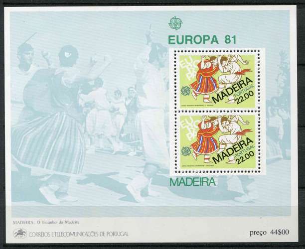 MADERE 1981 NEUF** MNH BF N° 2 europa