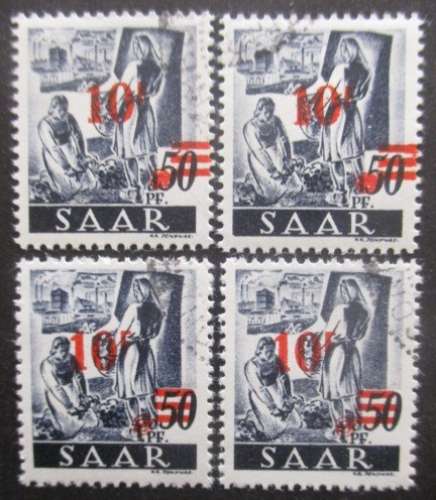 SARRE N°225 X 4 oblitéré 