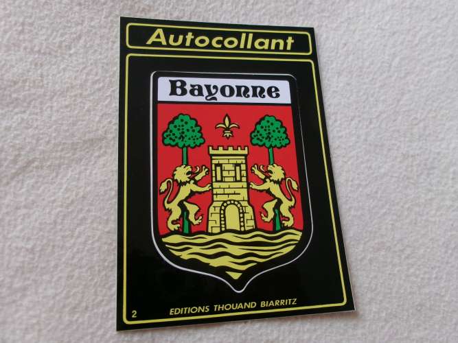 CARTE AUTOCOLLANT  BLASON DE BAYONNE