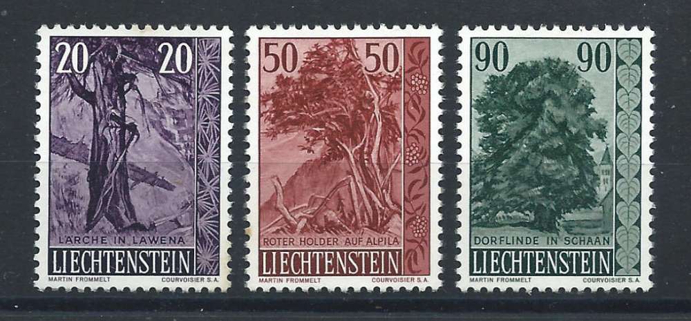 Liechtenstein N°339/41* (MH) 1959 - Arbres et Arbustes