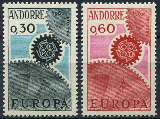 ANDORRE FR 1967 NEUF** MNH N° 179 180 europa