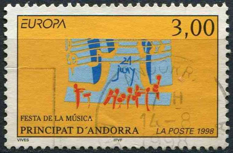 ANDORRE FR 1998 OBLITERE N° 504 europa