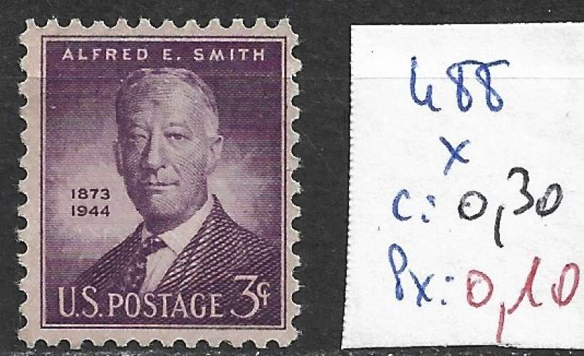 ETATS-UNIS 488 * côte 0.30 € 