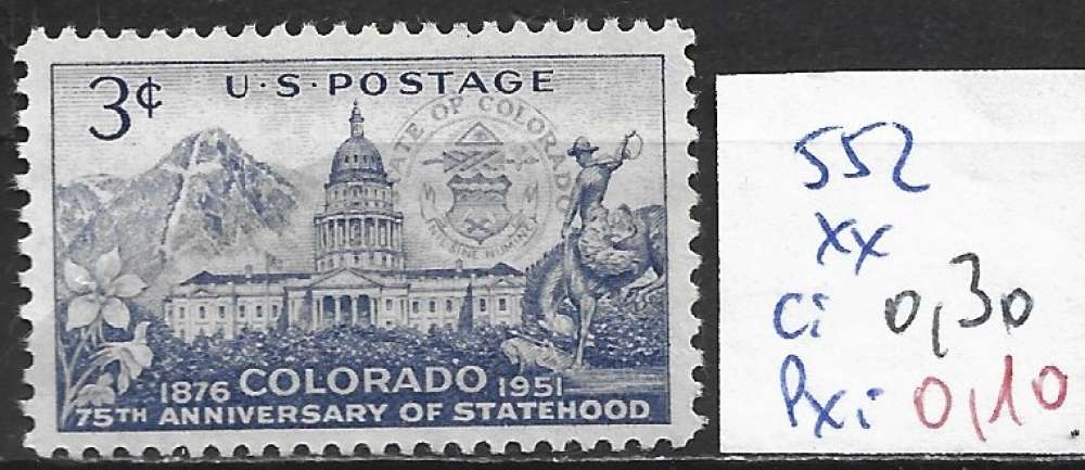 ETATS-UNIS 552 ** côte 0.30 € 