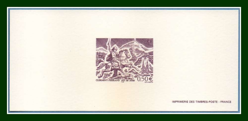 Gravure N° 3656 Clermont Ferrand 2004 Cheval...