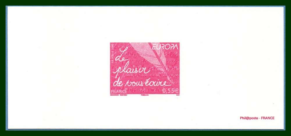 Gravure N° 4181 EUROPA 2008 Le plaisir de vous écrire