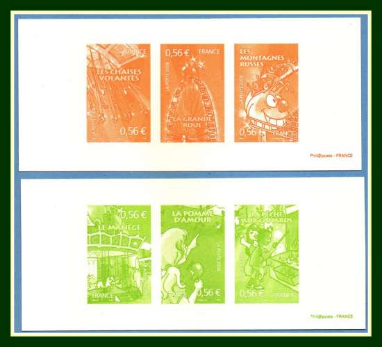 Gravure N° 4378 à 4383 complet Fête Foraine 2009 