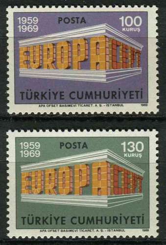 TURQUIE 1969 NEUF** MNH N° 1891 1892 europa
