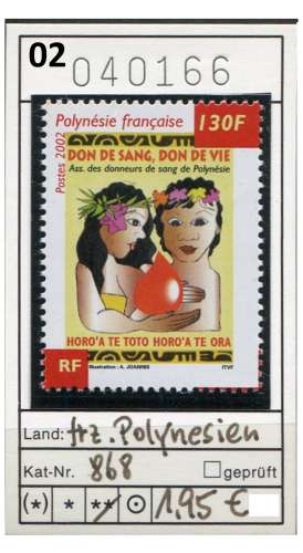 Polynésie 2002 - Michel 868 - Yvert 667  - ** neuf mnh