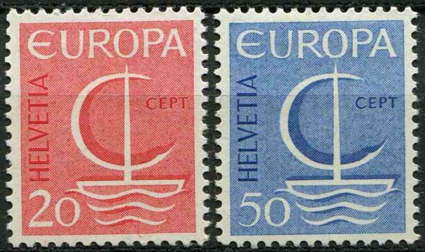SUISSE 1966 NEUF* charnière N° 776 777 europa