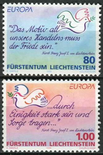 LIECHTENSTEIN 1995 NEUF** MNH N° 1044 1045 europa