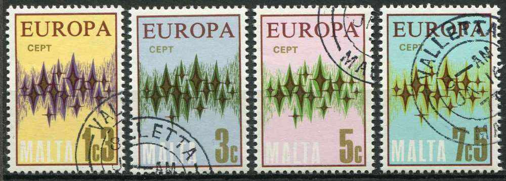 MALTE 1972 OBLITERE N° 452 à 455 europa