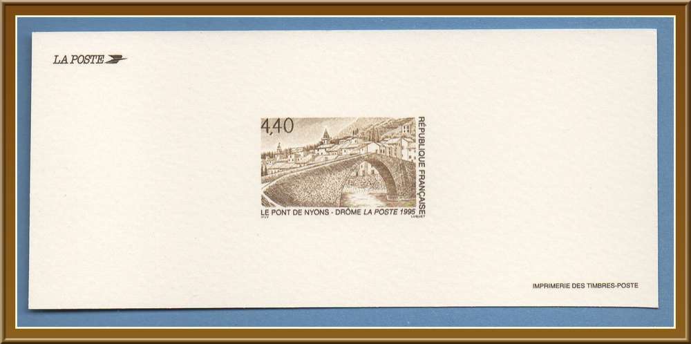 Gravure N° 2956 Pont de Nyons 1995 Proof bridge brücke