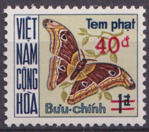 Vietnam du Sud Taxes 1974 Y&T 23 neuf ** - Papillons 