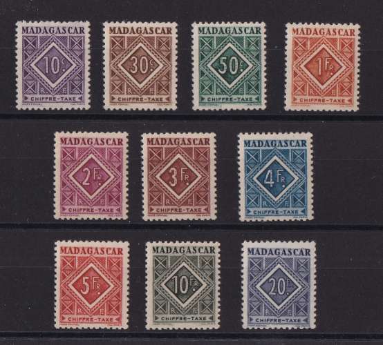MADAGASCAR  YT  Taxe n° 31/40    neuf **    1947
