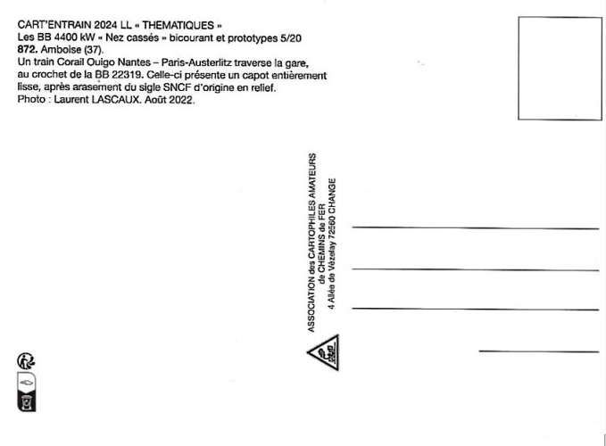 *ACACF 868 à 887 - Lot de 20 cartes - Locos 