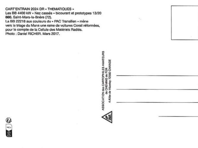*ACACF 868 à 887 - Lot de 20 cartes - Locos 