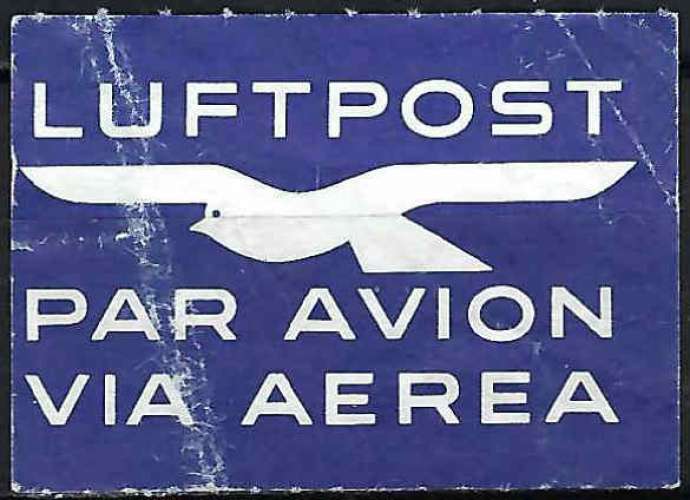 Suisse - XXXX - Vignette Luftposte - Par Avion - Via Aerea