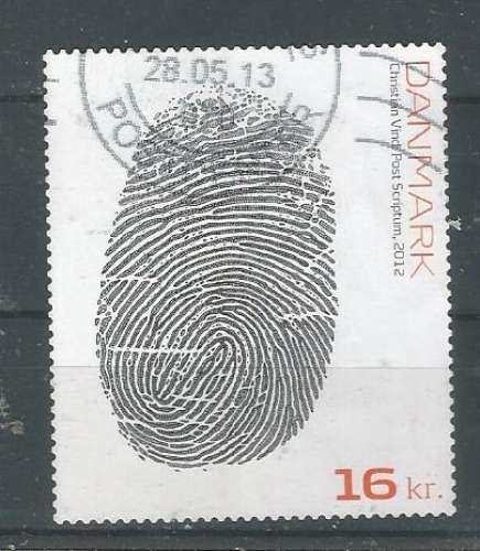 Danemark  2012-.YT 1693 - Art - Empreinte de doigt - cote 3,20