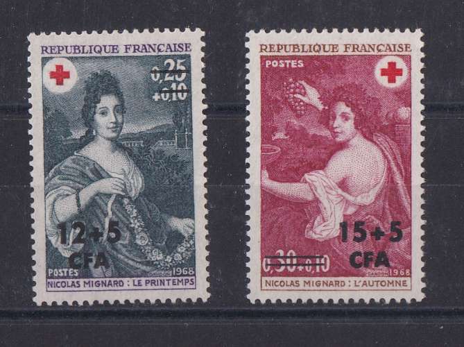 REUNION  Y/T   n° 381/382    neuf **   1968