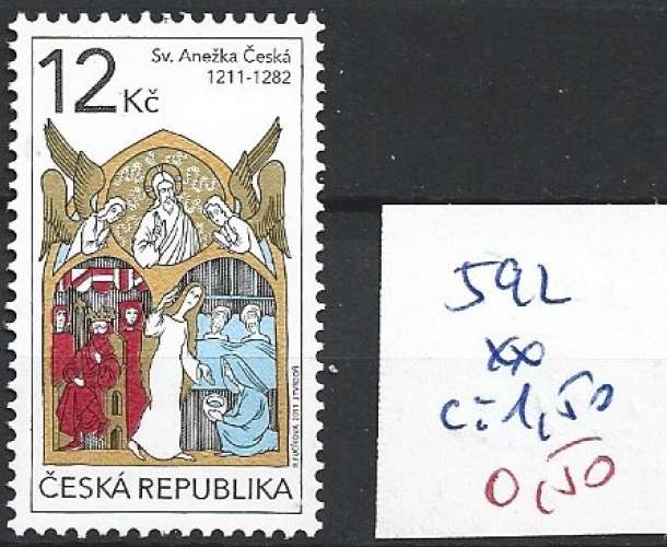 REPUBLIQUE TCHEQUE 592 ** côte 1.50 € 