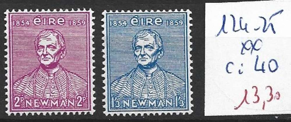 IRLANDE 124-125 ** côte 40 € 