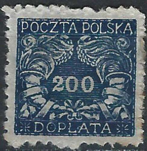 Pologne - 1919 - Y & T n° 30 Timbre-taxe - MNG (aminci)